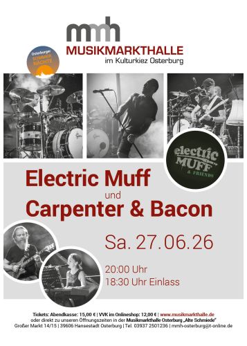Tickets für Electric Muff und Carpenter & Bacon am 27.06.2026 - Karten kaufen